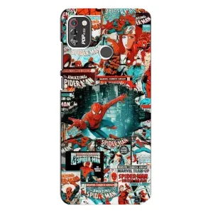 Чехол Супергерой Человека Паука на TECNO POP 4 Pro (Комиксы Человек Паук)
