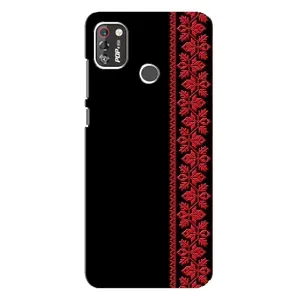 Силіконовый Чохол на TECNO POP 4 Pro (Червона вишиванка)