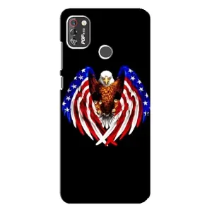 Чехол Флаг USA для TECNO POP 4 Pro (Крылья США)