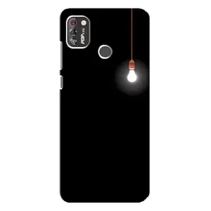 Чохол з картинками на чорному фоні для TECNO POP 4 Pro (Лампочка)