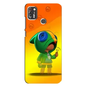 Чехол Бравл Старс для TECNO POP 4 Pro (LEON в кофте)