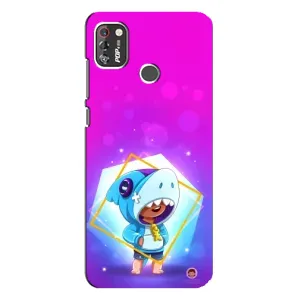 Чехол Бравл Старс для TECNO POP 4 Pro (Леон в костюме Акулы)