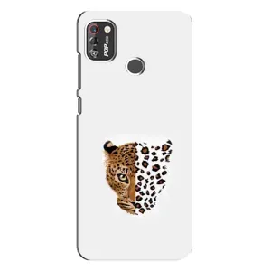 Чохол з леопардовим принтом на TECNO POP 4 Pro (Леопард на білому)