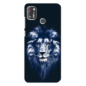 Чохол з картинкою на TECNO POP 4 Pro (Лев – синій)
