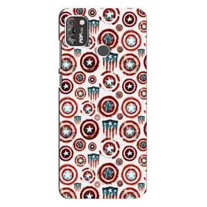 Чехол с Щитом Капитана Америки на TECNO POP 4 Pro (Марвел щиты)