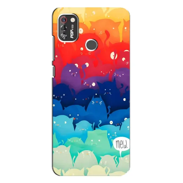 Чехол с рисунком «Mew» для TECNO POP 4 Pro