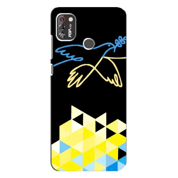 Чехол с рисунком «Мир для Украины» для TECNO POP 4 Pro Чехол с рисунком «Мир для Украины» для TECNO POP 4 Pro