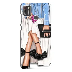 Силиконовый Чехол на TECNO POP 4 Pro с картинкой Стильных Девушек (Мода)