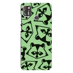 Силиконовый Чехол с Енотами на TECNO POP 4 Pro (Мордочки Енота)