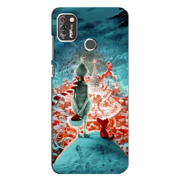 Чехол с рисунком «Новогодний Гринч» для TECNO POP 4 Pro Чехол с рисунком «Новогодний Гринч» для TECNO POP 4 Pro