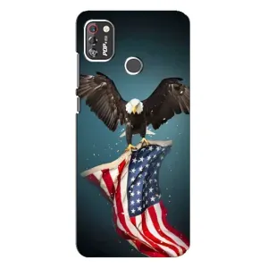 Чехол Флаг USA для TECNO POP 4 Pro (Орел и флаг)