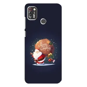 Чохол Санта Клаус для TECNO POP 4 Pro (Подарунки від Санти)