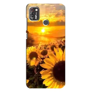 Чохол з Квітами для TECNO POP 4 Pro (поле соняшників)