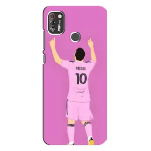 Чехлы Лео Месси в Майами на TECNO POP 4 Pro (Празднование Месси)