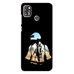Силиконовый чехол с картинкой "Герой Pubg" на TECNO POP 4 Pro (Пубг мен)