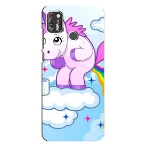 Чехол Unicorn на TECNO POP 4 Pro (Радуга единорожка)