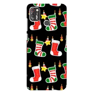Силиконовый бампер на рождество для TECNO POP 4 Pro (Рождественские подарки)