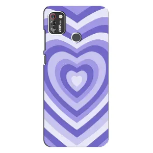 Чохли з тематикою "Маленькі Сердчеки" на TECNO POP 4 Pro (Серце фіолет)