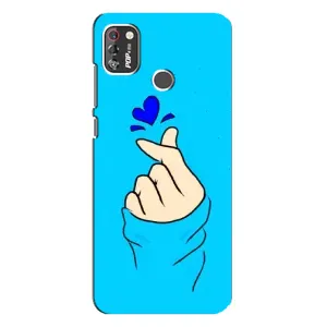 Чохол (Знак сердечка) для TECNO POP 4 Pro (Сердечко на синоьому)