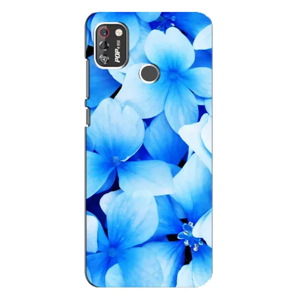 Чехол с рисунком «Синие цветы» для TECNO POP 4 Pro Чехол с рисунком «Синие цветы» для TECNO POP 4 Pro