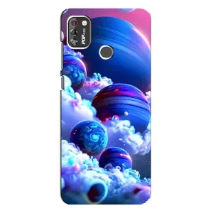 Чохли КОСМОС на TECNO POP 4 Pro (Сині планети)