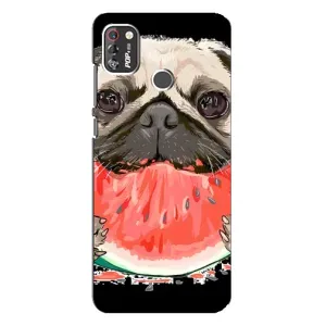 Чохол (ТПУ) Милі песики для TECNO POP 4 Pro (Смішний Мопс)