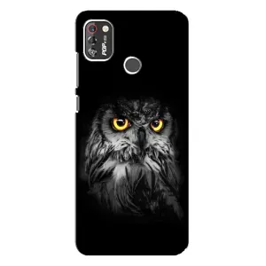 Чехлы с принтом СОВЫ для TECNO POP 4 Pro (Сова на чёрном)