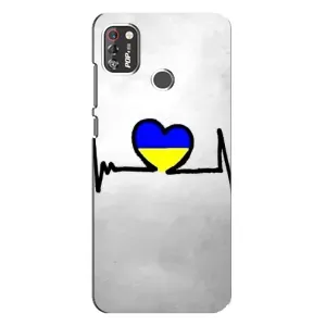 Силиконовый Чехол на TECNO POP 4 Pro (Я-Украина) (Украинская кардиограмма)