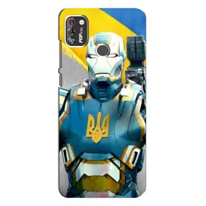 Силиконовый Чехол на TECNO POP 4 Pro (Я-Украина) (Украинский робокоп)