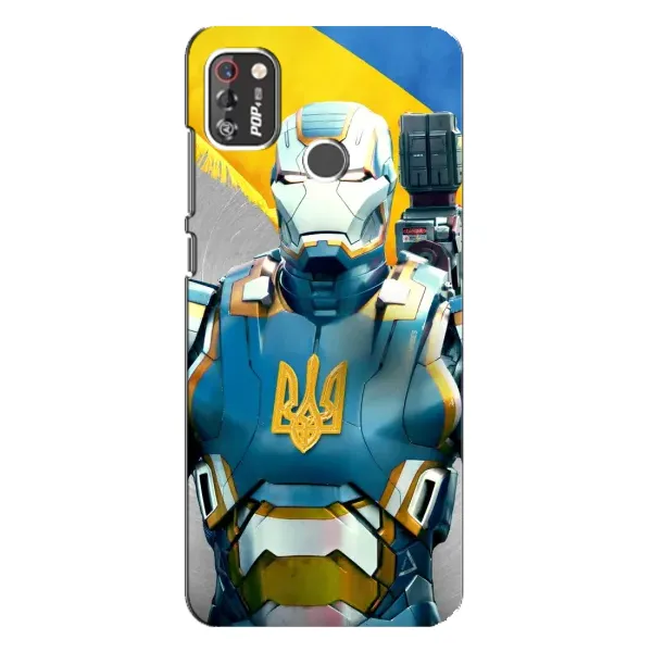 Чехол с рисунком «Украинский робокоп» для TECNO POP 4 Pro