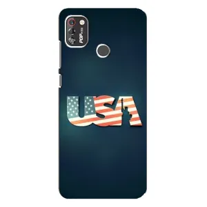 Чехол Флаг USA для TECNO POP 4 Pro (USA)