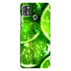 Чехол с изображением вкусной еды для TECNO POP 4 Pro (Яркий ЛАЙМ)