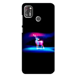 Силиконовый бампер с картинкой животных для TECNO POP 4 Pro (Яркий олень)