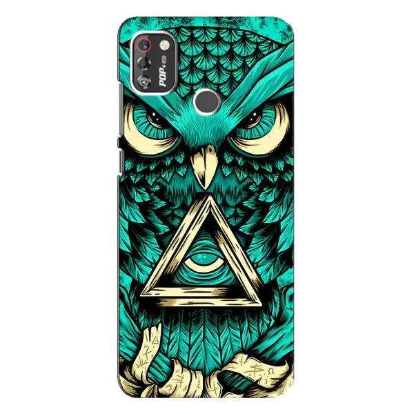 Чехол с рисунком «Зеленая сова» для TECNO POP 4 Pro Чехол с рисунком «Зеленая сова» для TECNO POP 4 Pro