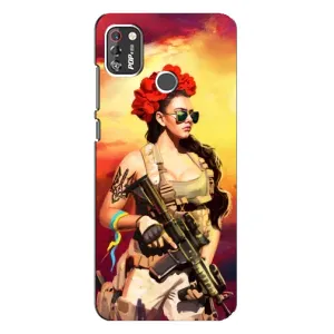 ЗСУ Чехлы (TPU) для TECNO POP 4 Pro (Женщина солдат)