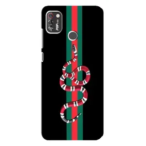 Чехлы Бренд GUCCI для TECNO POP 4 Pro (Змей Гуччи)