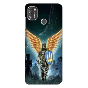 Патриотический Чехол для TECNO POP 4 Pro (ЗСУ з крильями)
