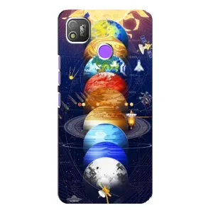 Чехол (ТПУ) с планетами на TECNO POP 4 (Арт планети)