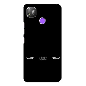 Силіконовий бампер з картинкою машини на TECNO POP 4 (Сілует Audi)