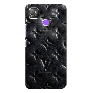 Текстурный Чехол Louis Vuitton для Техно Поп 4 (Черный ЛВ)