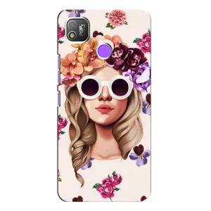 Чохол з картинкою Модні Дівчата TECNO POP 4 (Дівчина в окулярах)