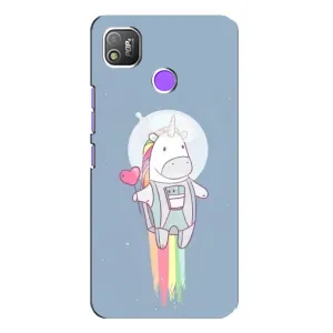Чехол Unicorn на TECNO POP 4 (Единорог космонавт)