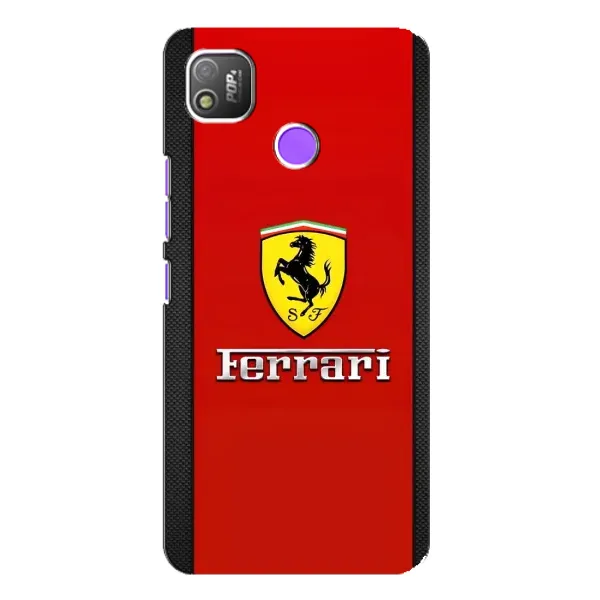 Чехол с рисунком «Ferrari Logo» для TECNO POP 4 Чехол с рисунком «Ferrari Logo» для TECNO POP 4