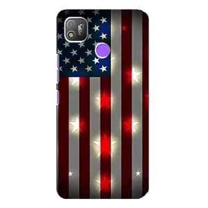 Чехол Флаг USA для TECNO POP 4 (Флаг США 2)