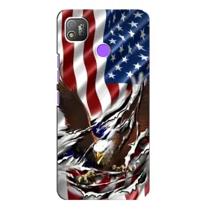 Чехол Флаг USA для TECNO POP 4 (Флаг USA)