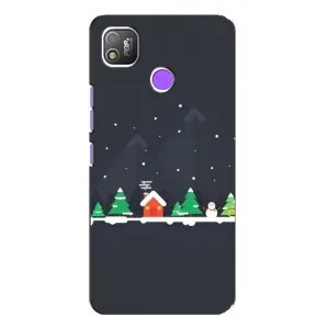 Силиконовый бампер на рождество для TECNO POP 4 (Город зимний)