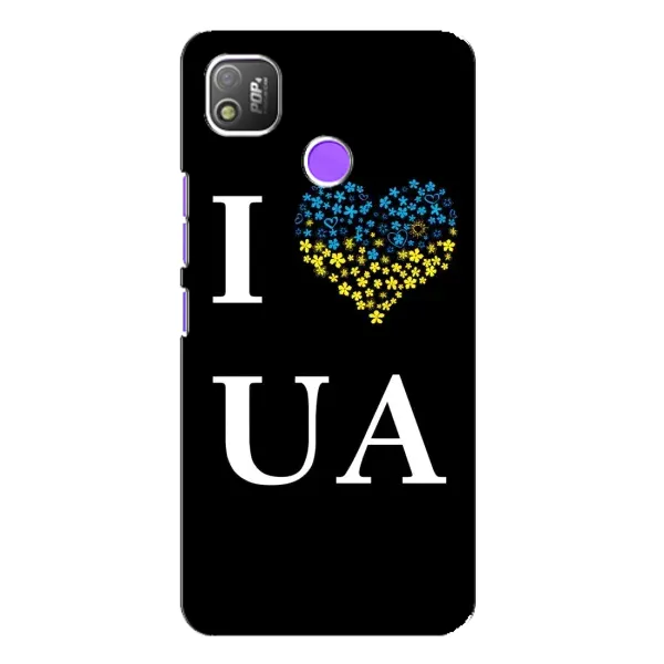 Чехол с рисунком «I Love UA» для TECNO POP 4 Чехол с рисунком «I Love UA» для TECNO POP 4