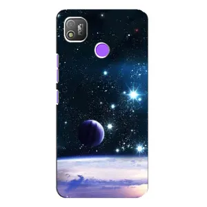 Чехол (ТПУ) с планетами на TECNO POP 4 (Космический вид)