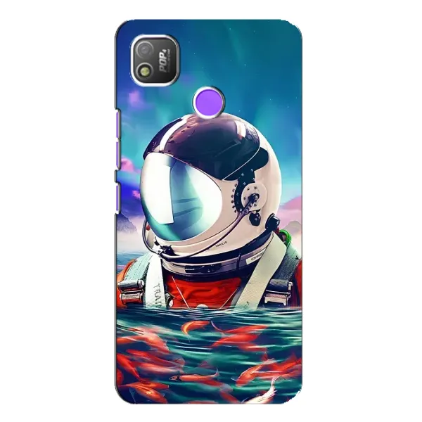 Чехол с рисунком «Космонавт в воде» для TECNO POP 4 Чехол с рисунком «Космонавт в воде» для TECNO POP 4