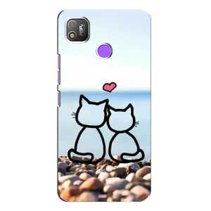Силиконовые Чехлы Любимому человеку для TECNO POP 4 (Котейки)